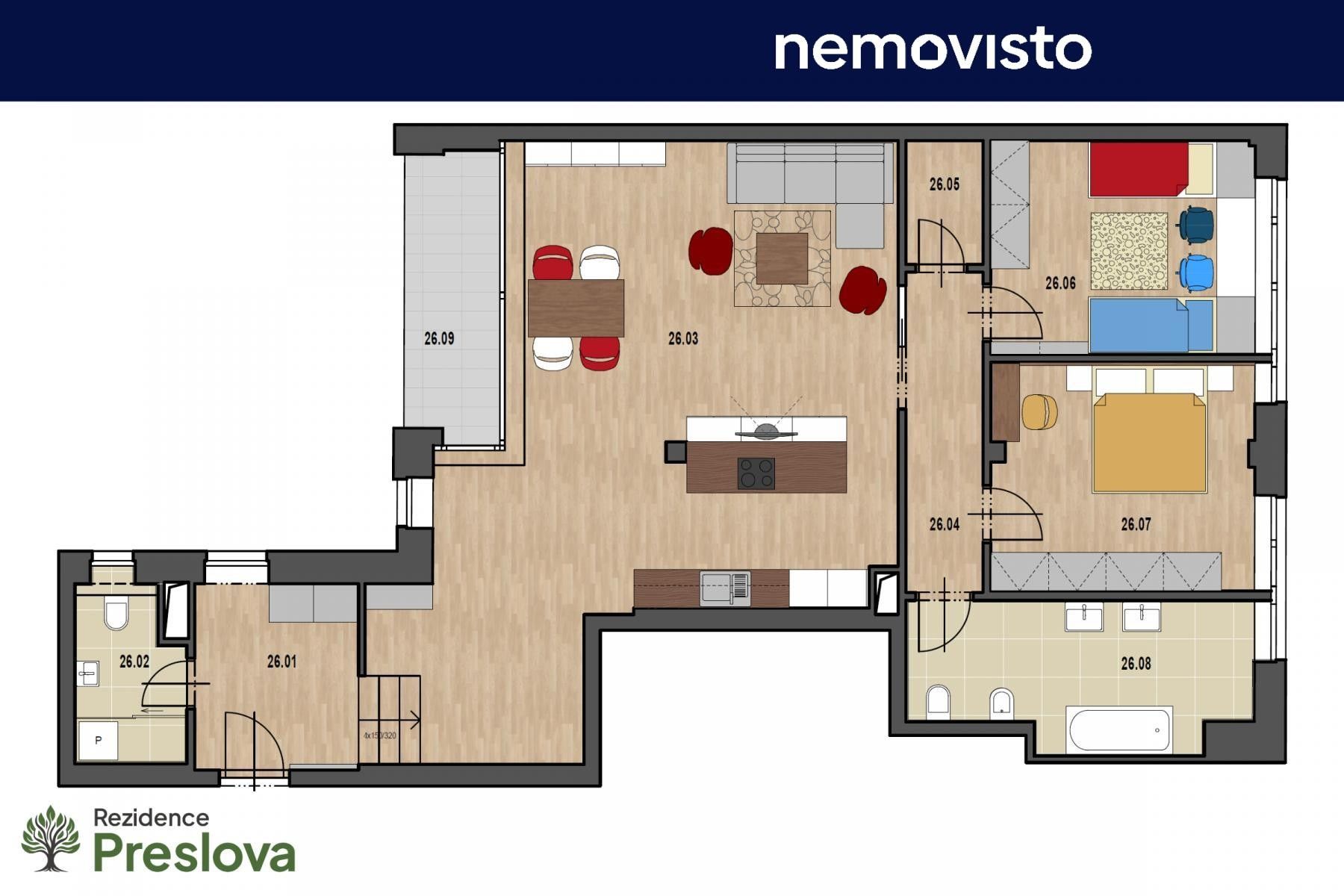 Byt 3+kk · 117 m² · Preslova, Ostrava Moravská Ostrava - 4