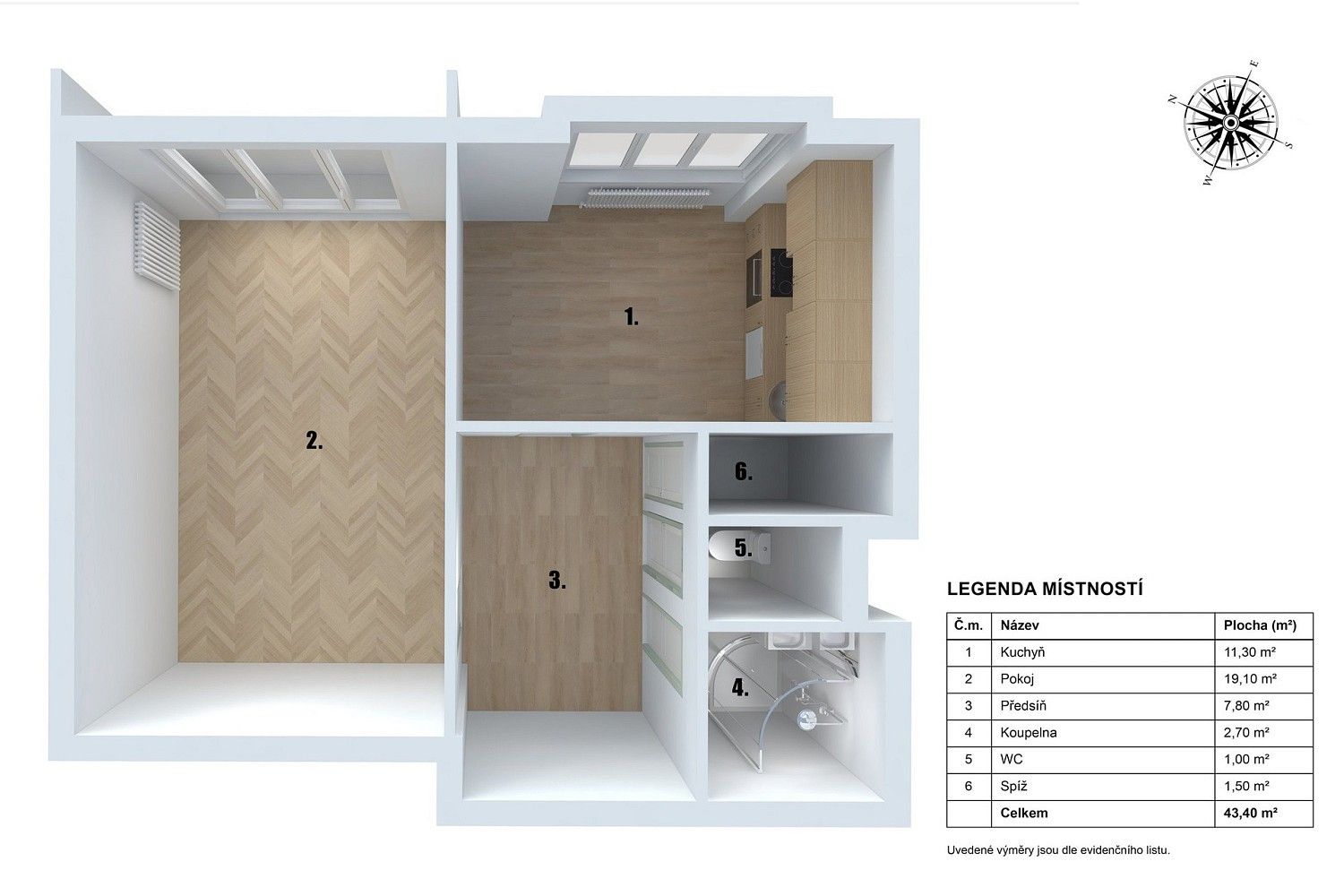 Pronájem byt 1+1 - Praha - Vršovice, okres Praha 10, Hlavní město Praha, 43 m² - 5