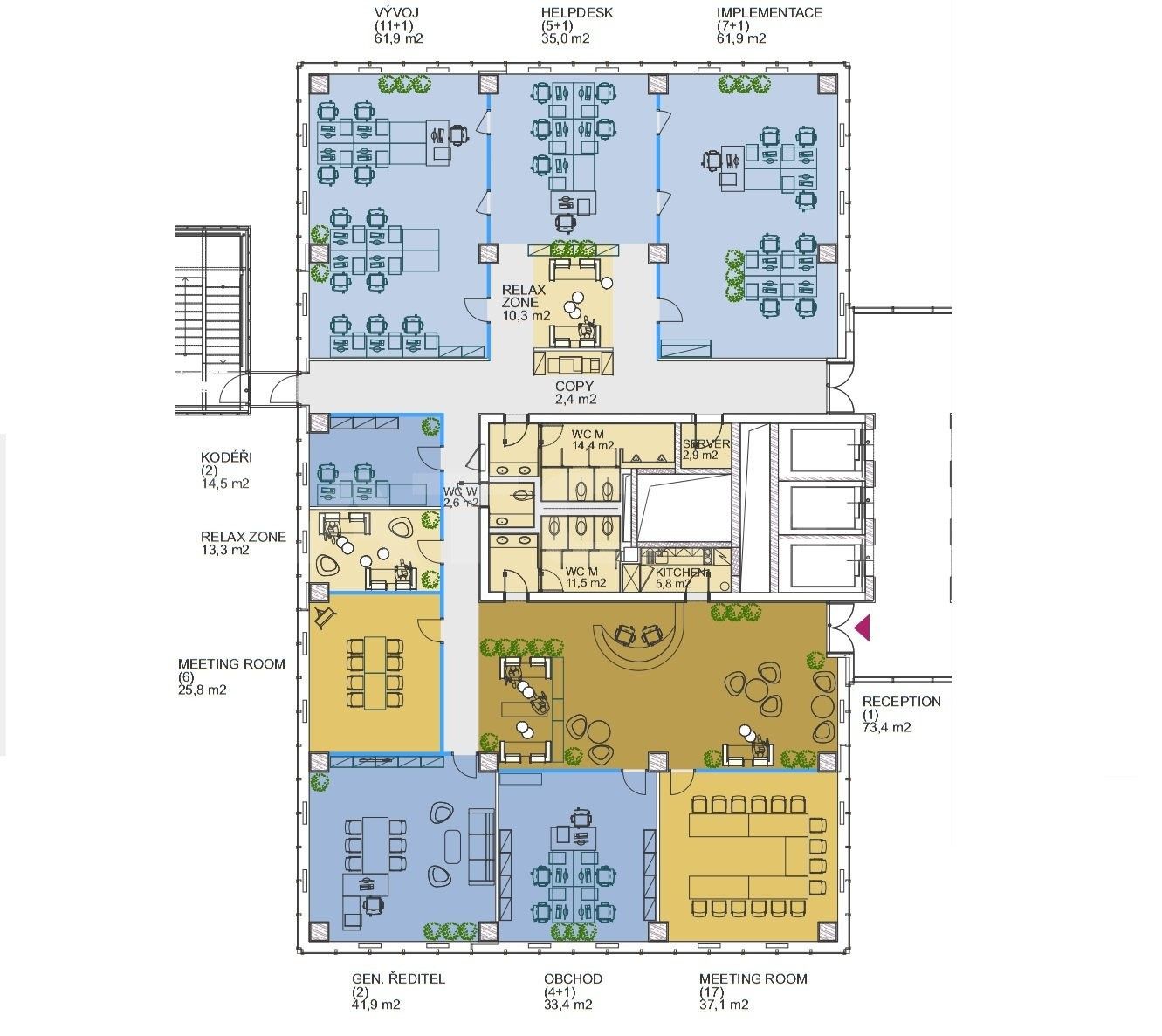 Kancelář · 221 m² · Jankovcova, Praha - 3
