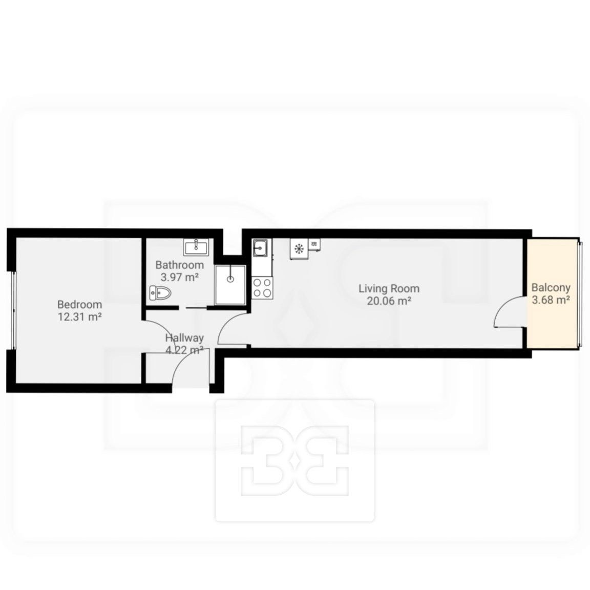 Byt 2+kk · 48 m² · Vrchlického 1316, Praha Košíře - 3