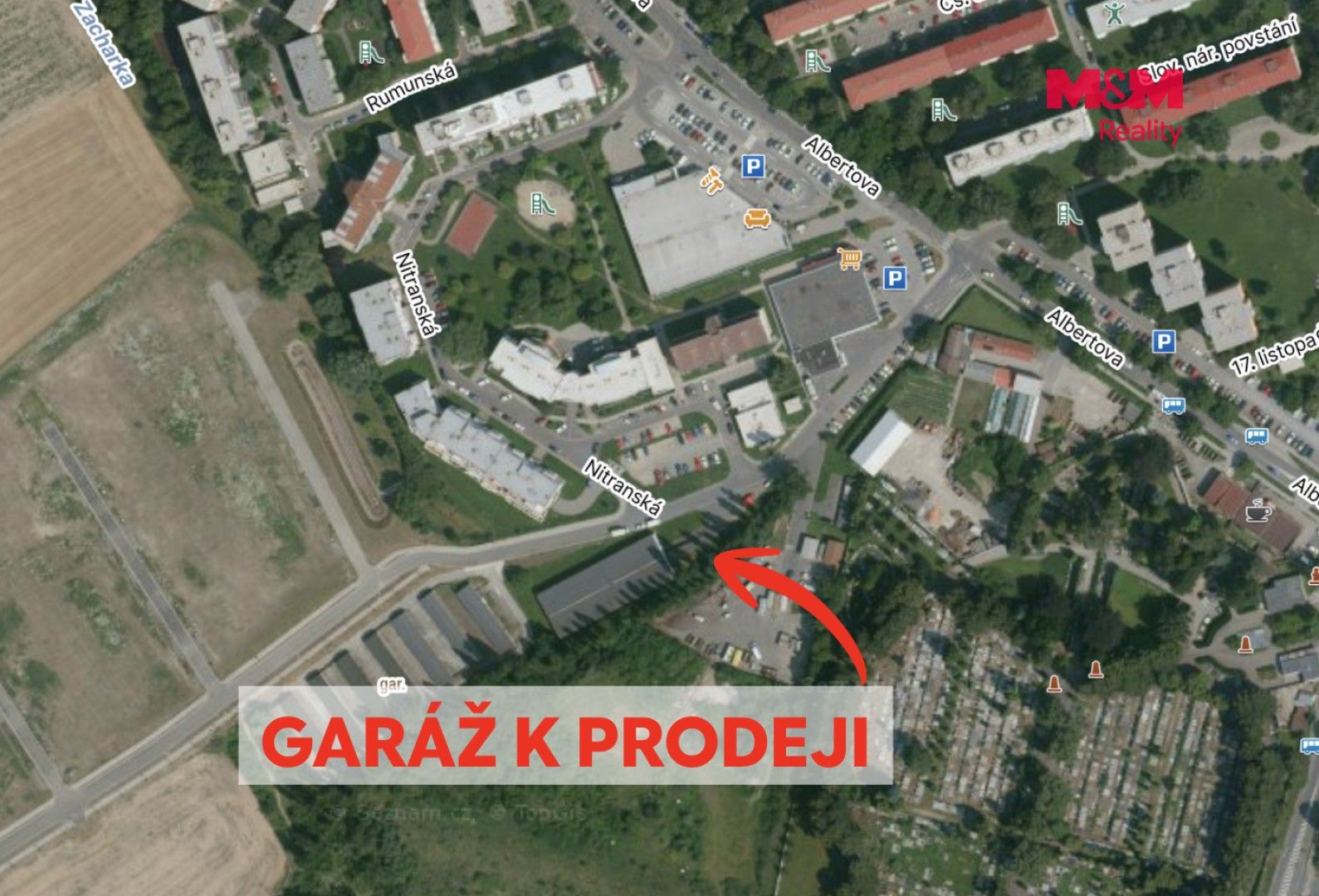 Garáže, Albertova 4258, Kroměříž, 19 m² - 2