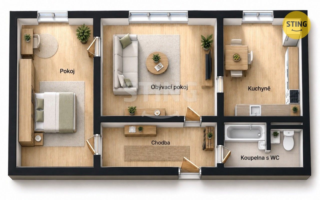 Prodej byt 2+1 - Světlá, Světlá Hora, 43 m² - 2
