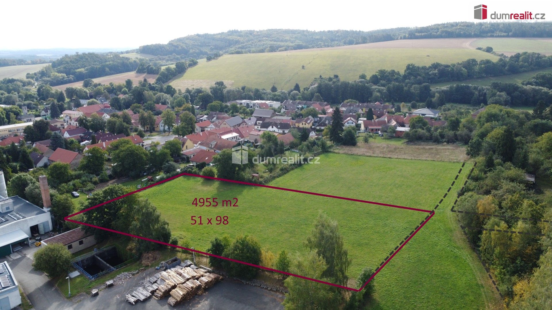 Prodej komerční pozemek - Pražská, Netvořice, 4 955 m²