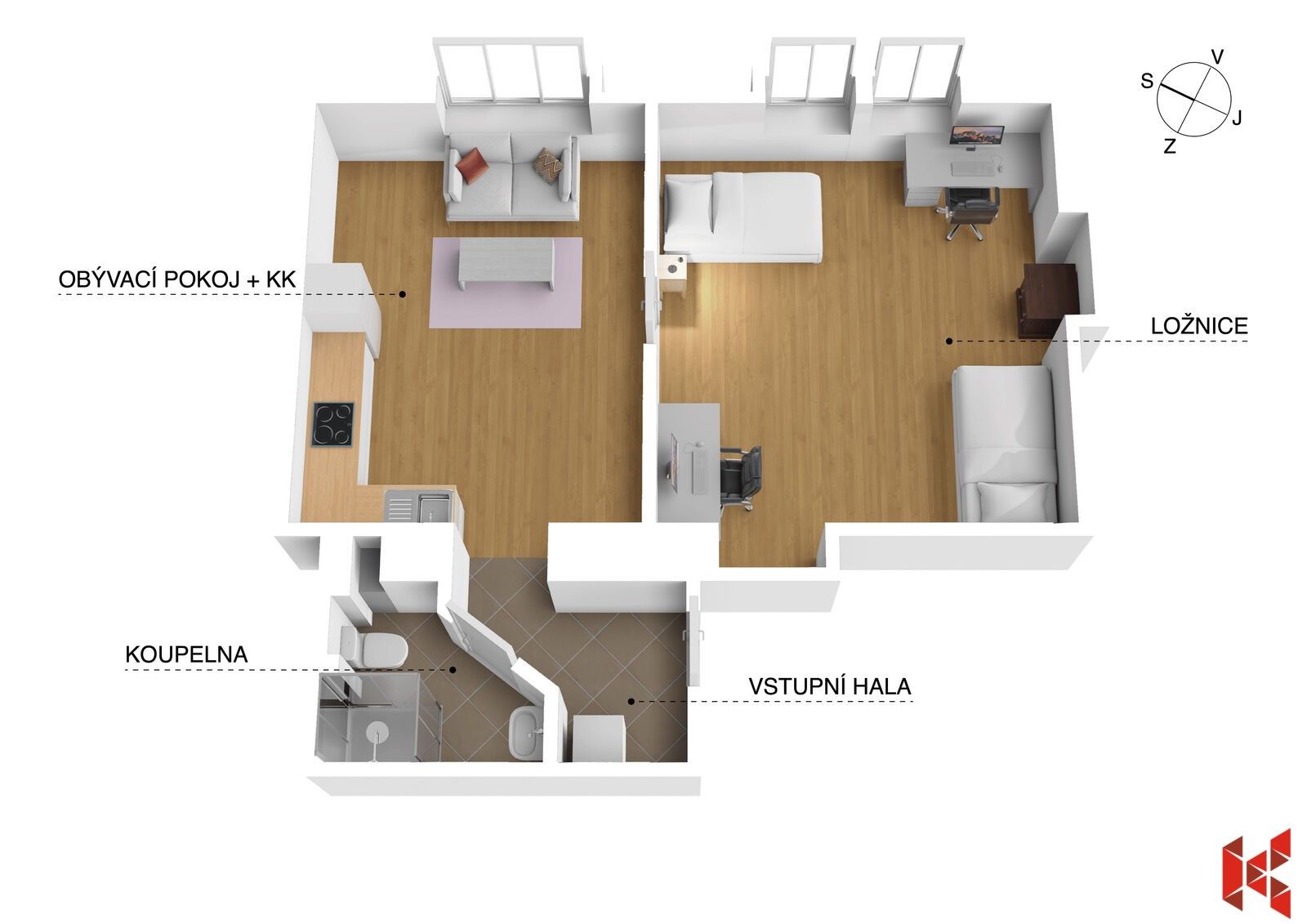 Byt 2+kk · 50 m² · Novákových 883, Praha Libeň - 3