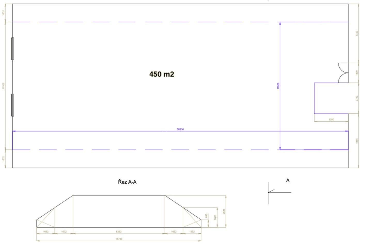 Pronájem sklad - Tovární, Jirny, 236 m²