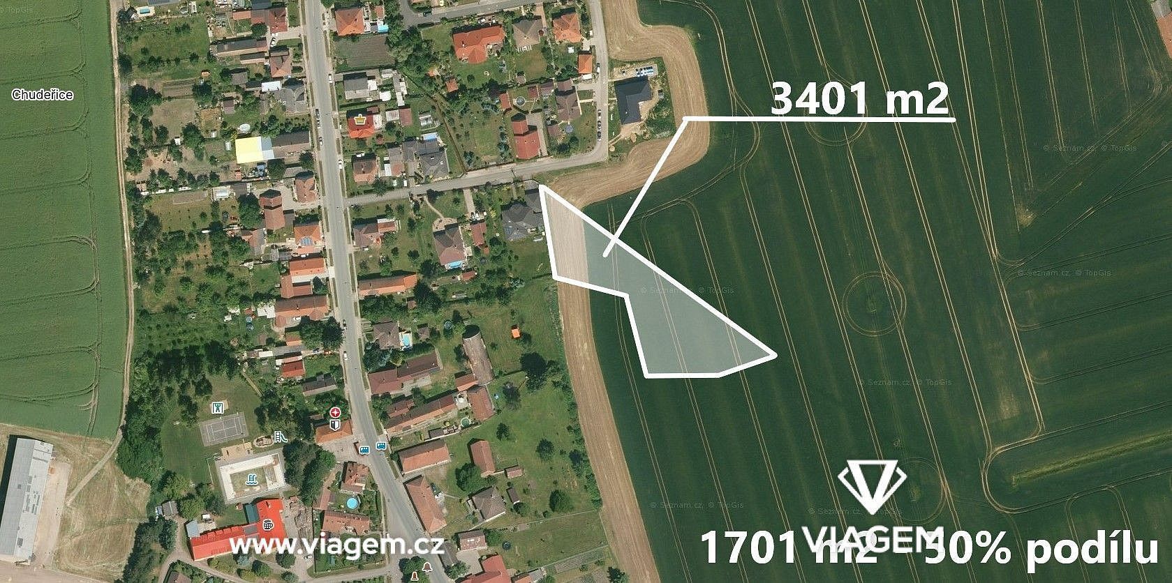Zemědělský pozemek, 1 700 m²