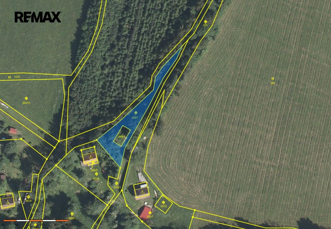 Pozemky pro bydlení, Malšín, 921 m² - 1
