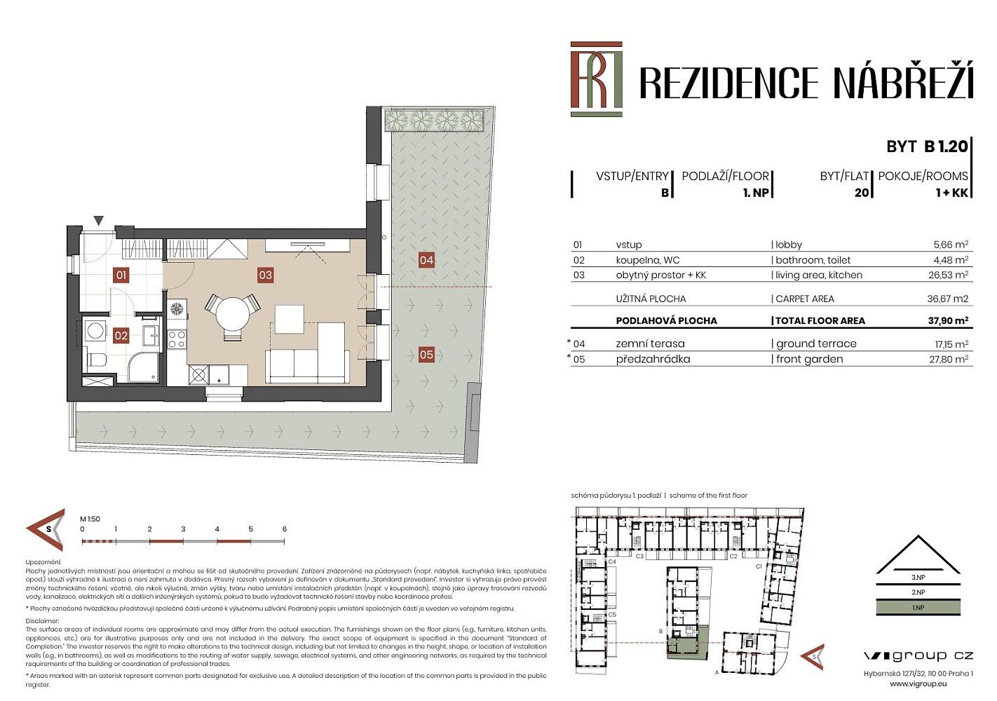 1+kk, Brandýs nad Labem-Stará Boleslav - Stará Boleslav, okres Praha-východ, Středočeský kraj, 37 m² - 2