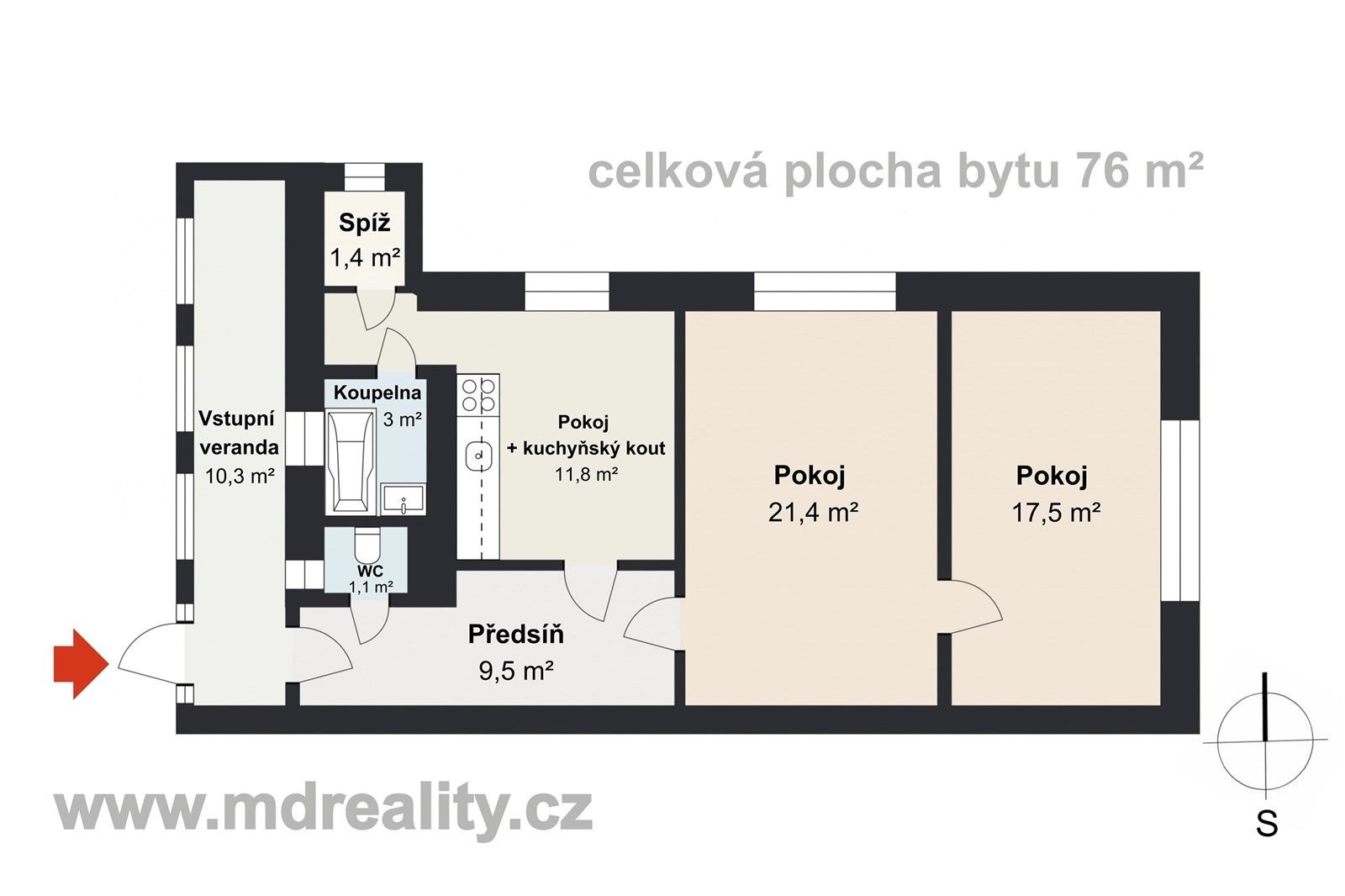 Prodej byt 3+kk - Křižíkova, Jihlava, 76 m²