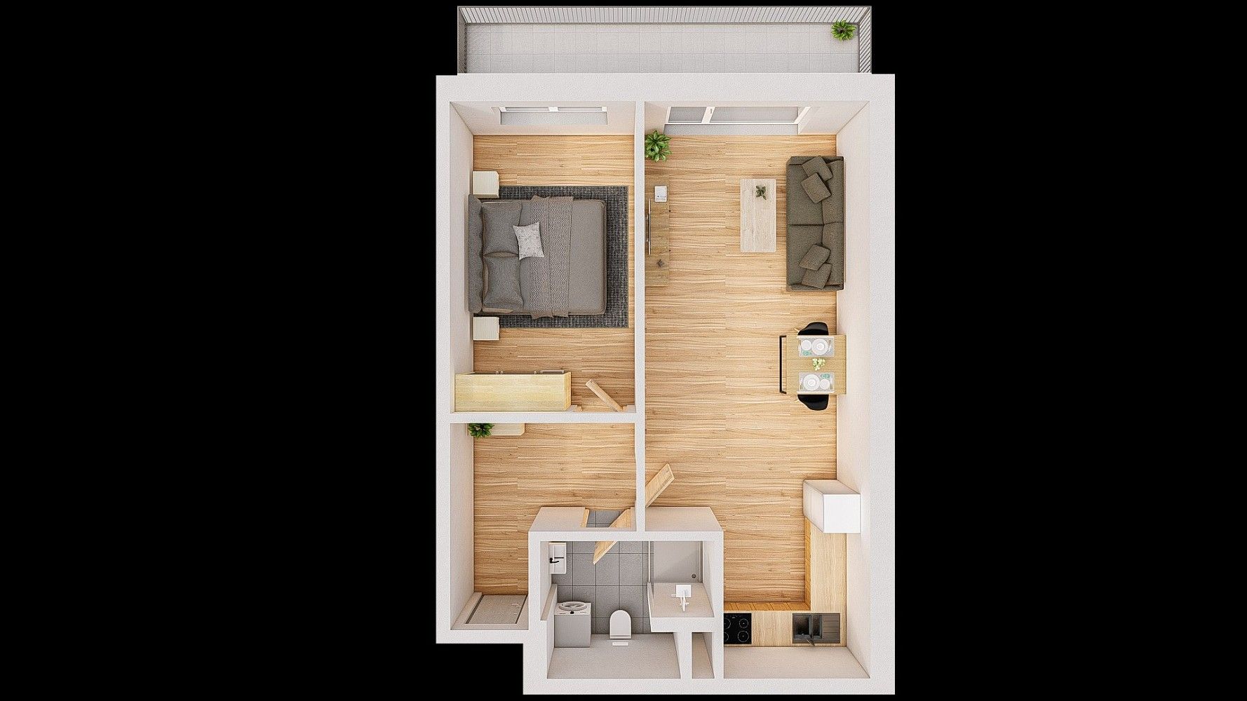 Byt 2+kk · 60 m² · České Budějovice - České Budějovice 3, Jihočeský kraj - 3