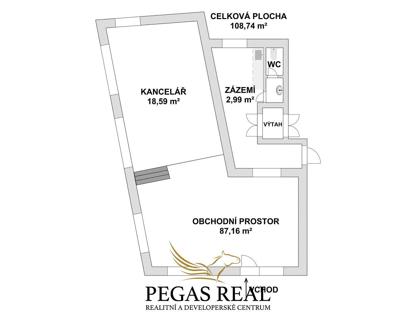 Pronájem obchodní prostory - Brno - Brno-město, okres Brno-město, Jihomoravský kraj, 109 m² - 5