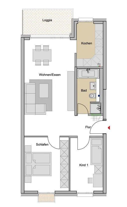 3+1, Wilhelm-Leichum-Straße, , Hessen, 72 m² - 2
