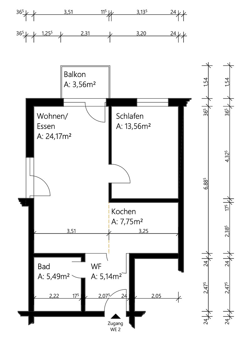 2+1, , Bavorsko, 58 m² - 2