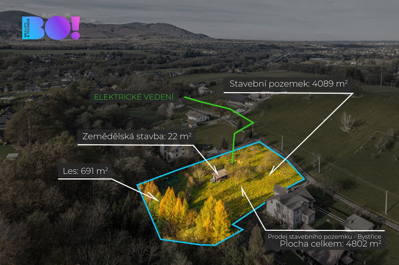 Prodej pozemek pro bydlení - Bystřice, 4 802 m²