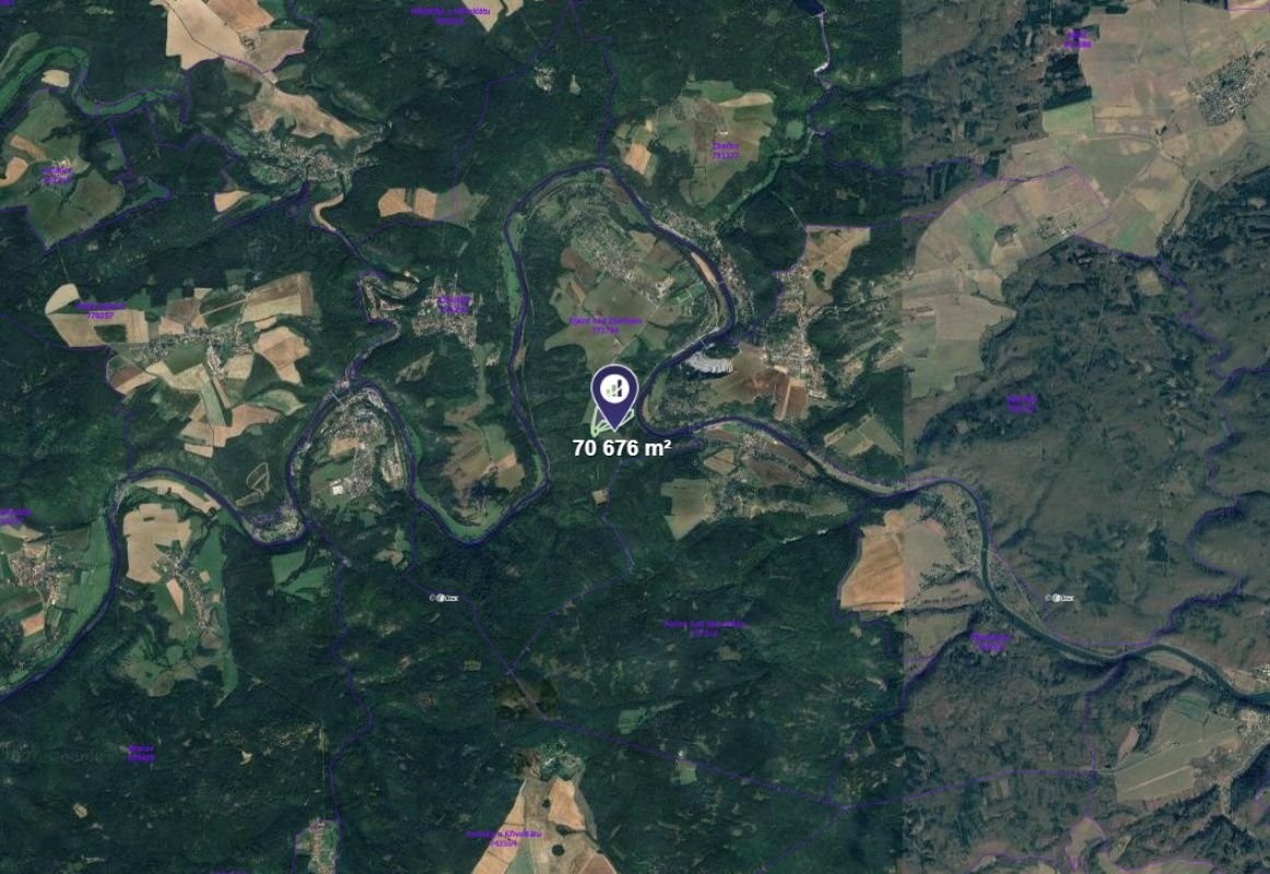 Zemědělské pozemky, Zbečno, 70 676 m² - 2