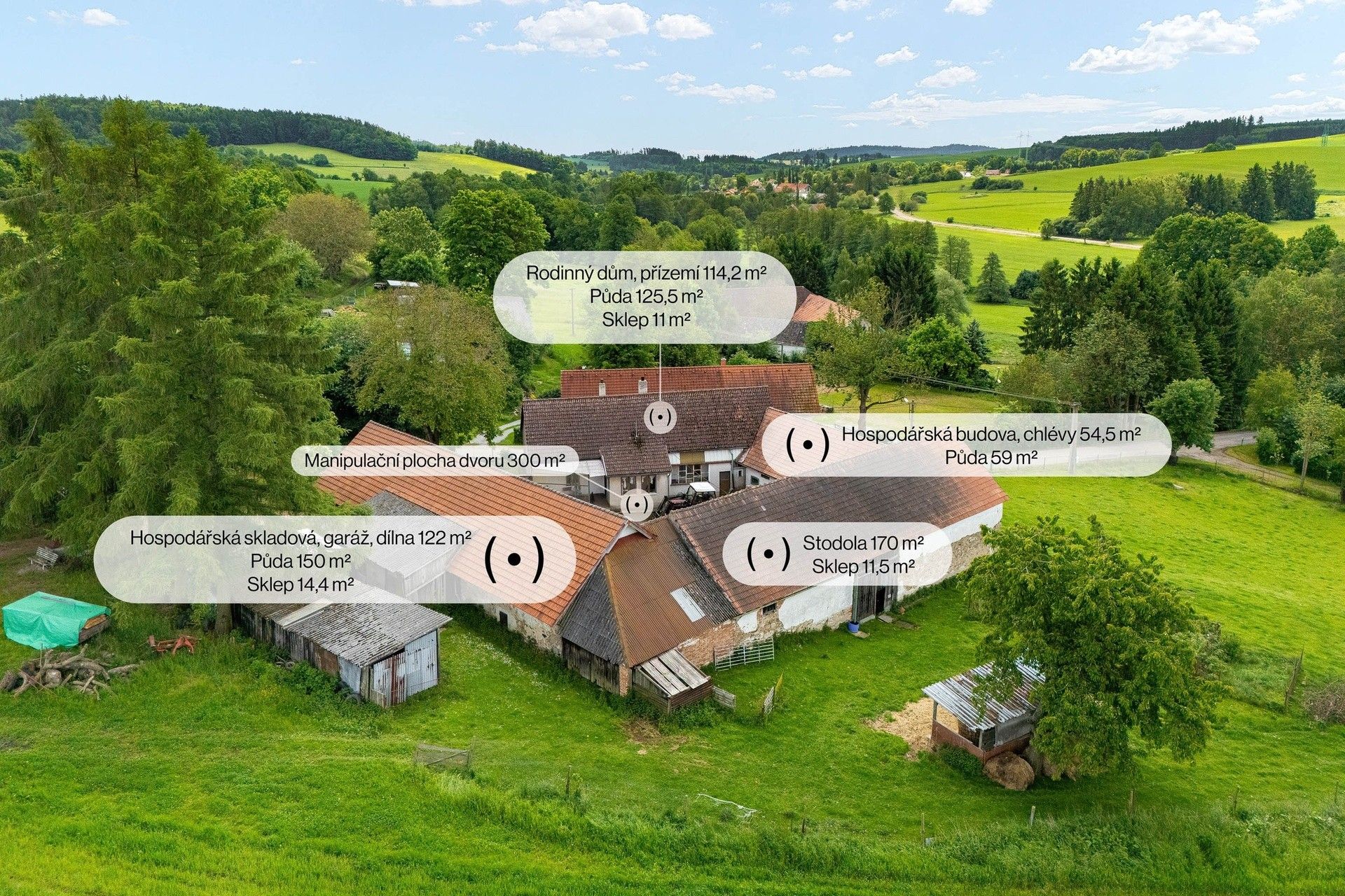 Zemědělské usedlosti, Kondratice, Popovice, 718 m²