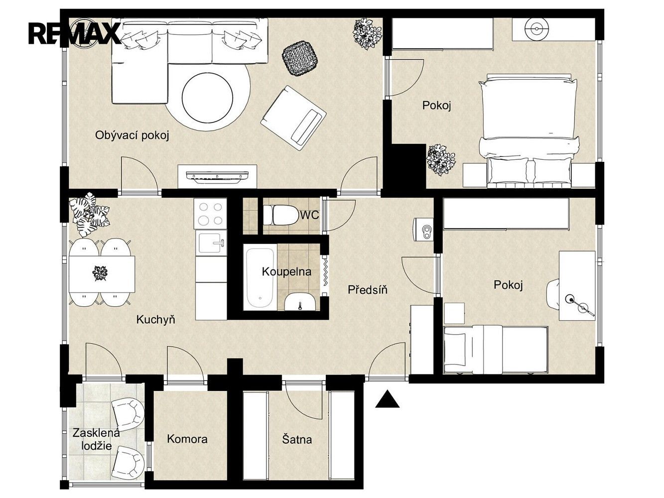 3+1, Černovická, Chomutov, 83 m² - 2
