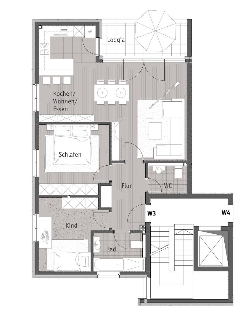 3+1, , Hessen, 88 m² - 1