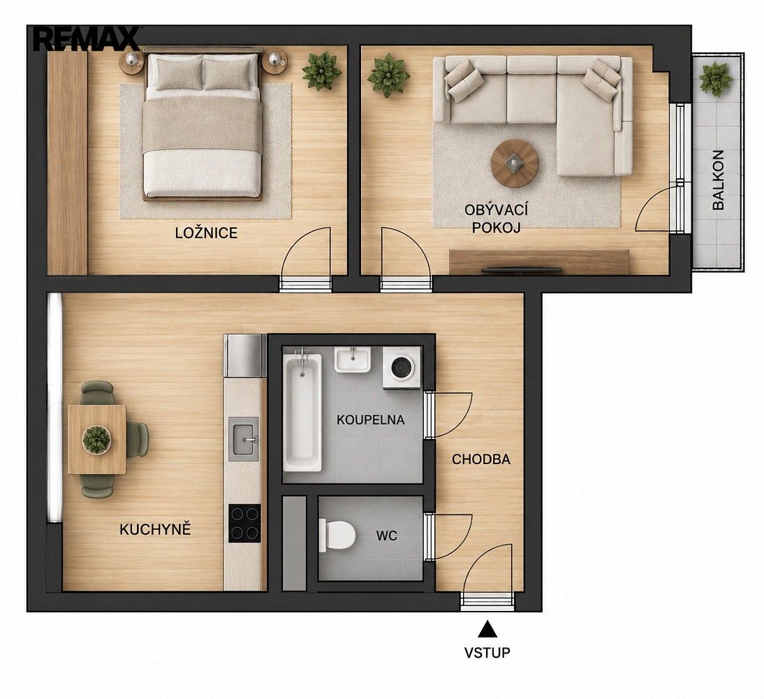 Byt 2+1 · 47 m² · Podbořany, okres Louny, Ústecký kraj - 3