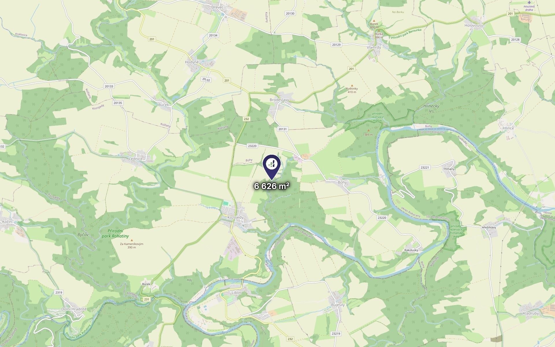Les · 6 626 m² · Kozojedy - 3
