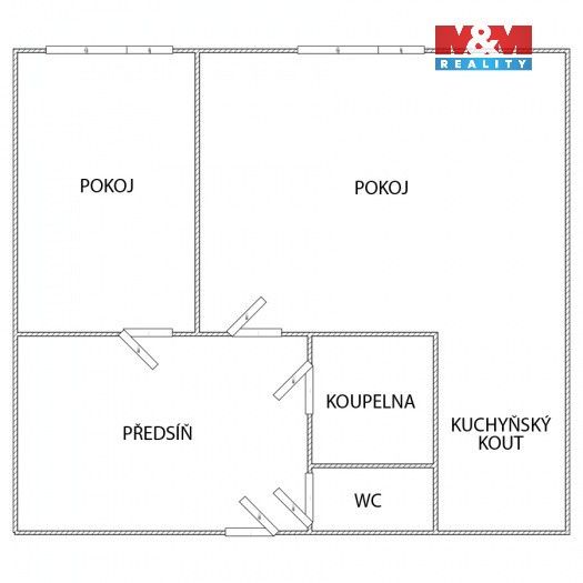 Byt 2+kk · 36 m² · tř. Budovatelů, Most - 4