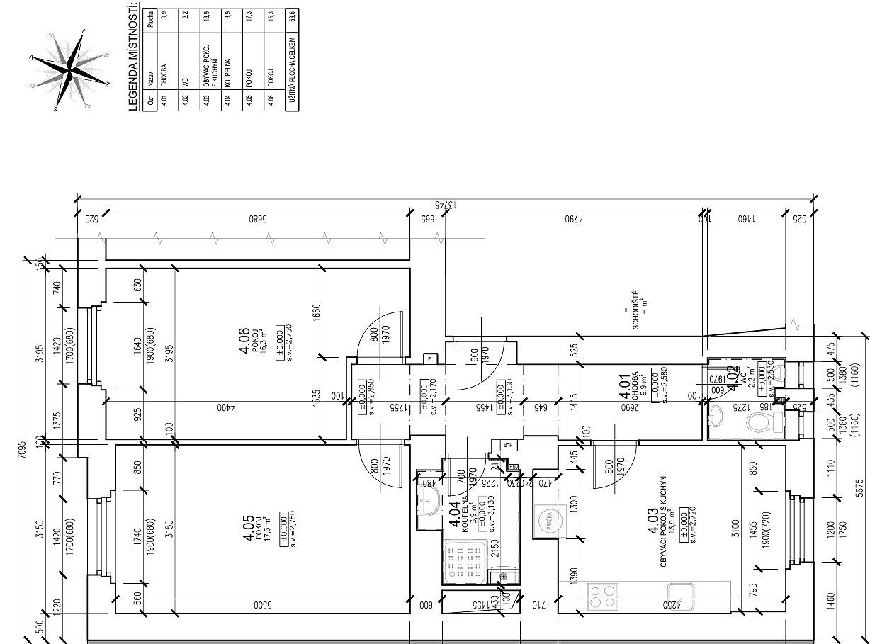 2+1, Na rozcestí, Praha 9 - Libeň, 63 m² - 2