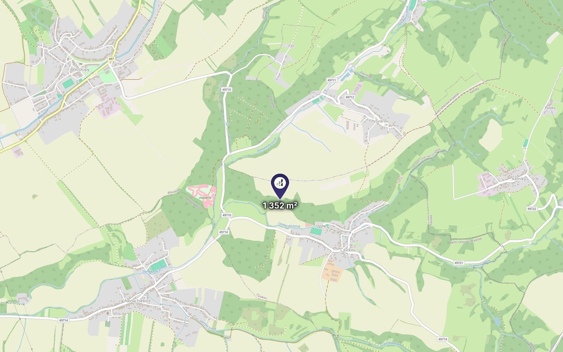 Louka · 1 352 m² · Částkov - 3