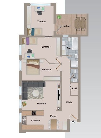 4+kk, Brunnenstr. 15/1, , Bádensko-Württembersko, 118 m² - 2