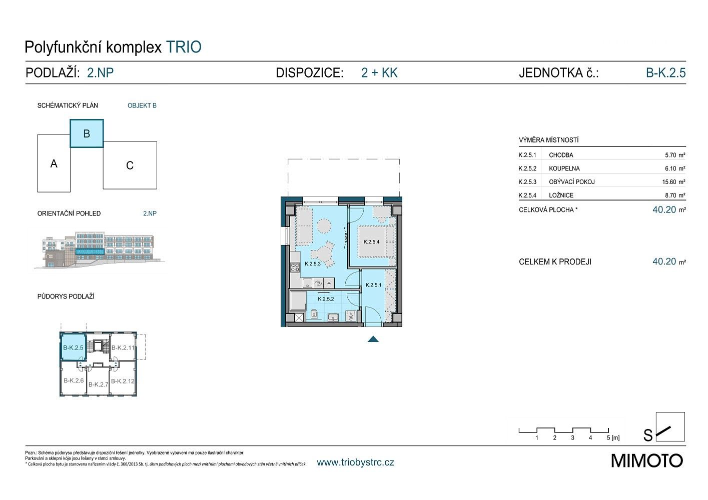 2+kk, Brno - Bystrc, okres Brno-město, Jihomoravský kraj, 40 m² - 2