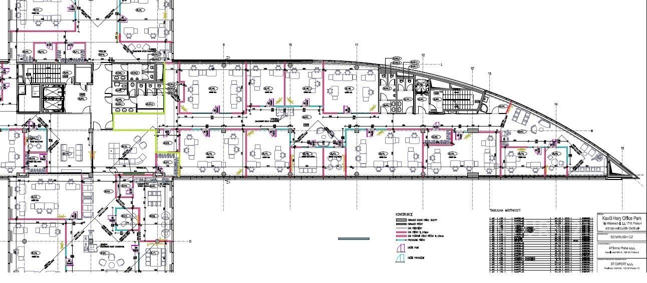 Pronájem kancelář - Na hřebenech II 1718, Praha Nusle, 523 m² - 5