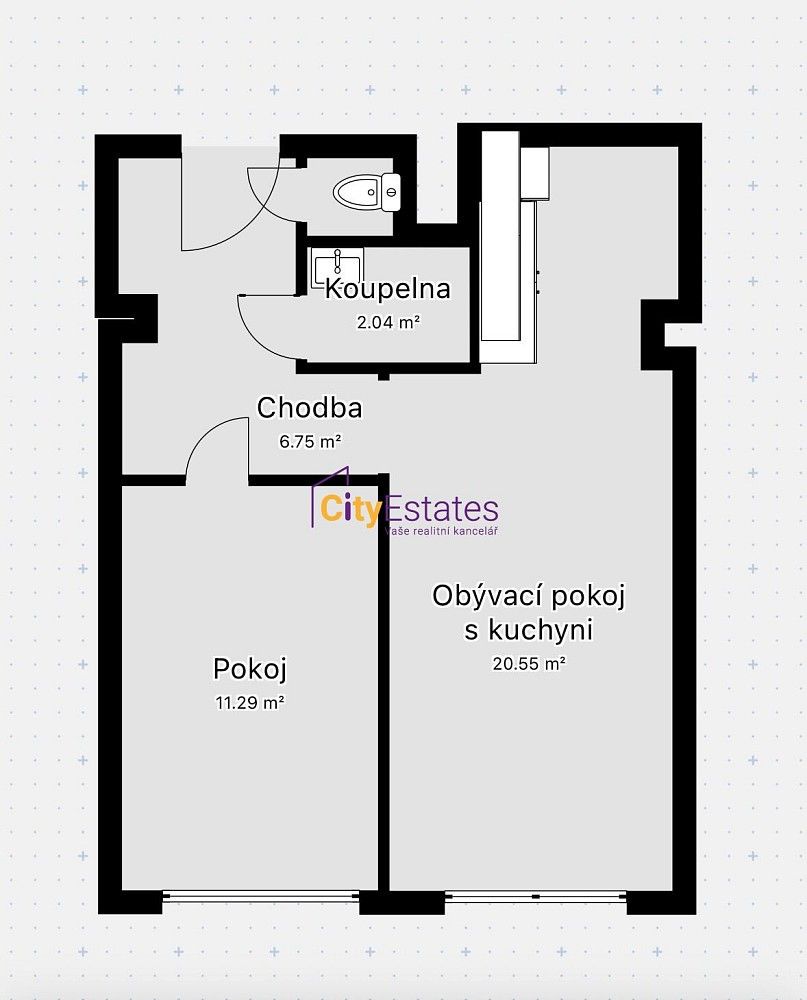 Byt 2+kk · 43 m² · Konstantinova, Praha 4 - Chodov - 3