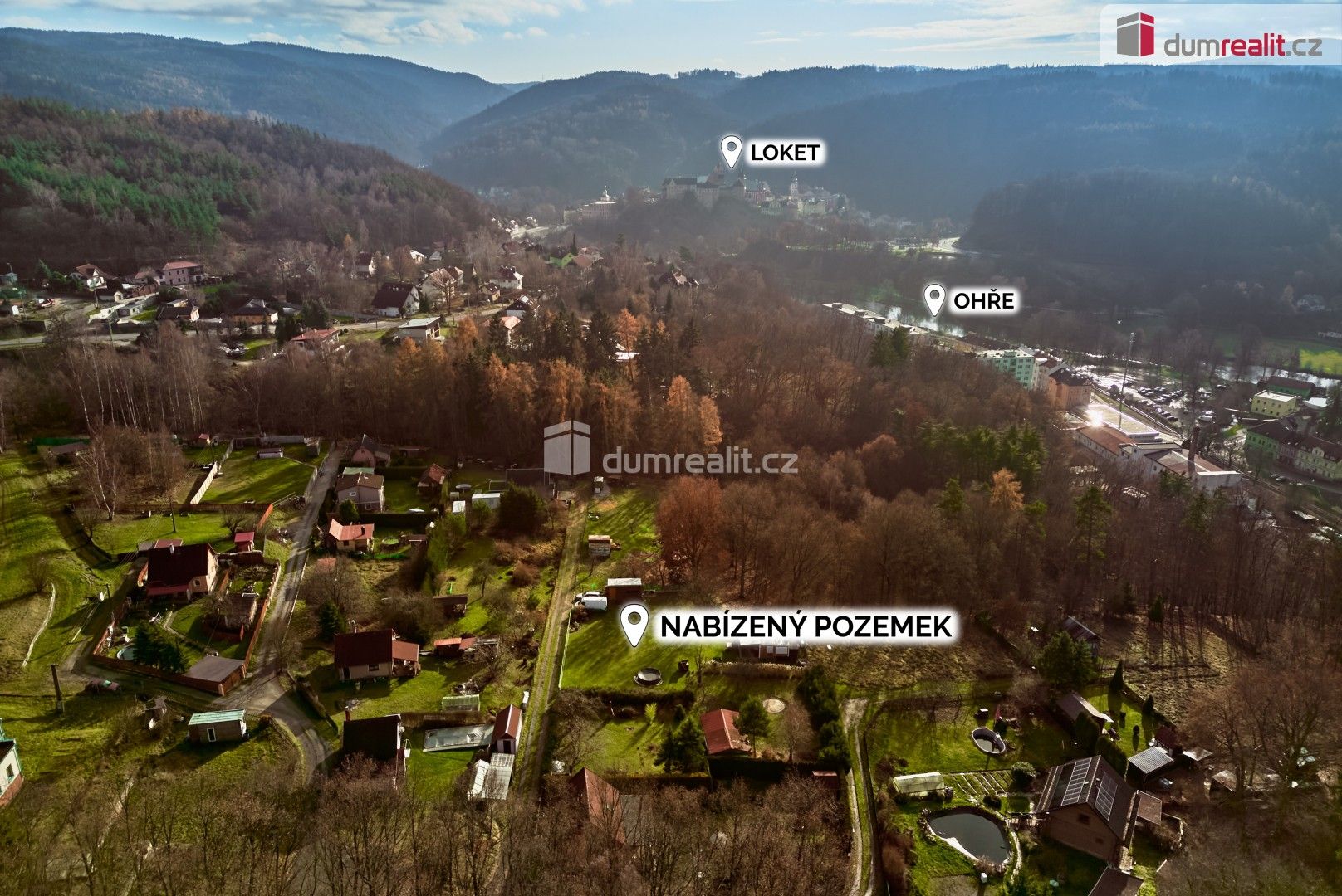 Prodej pozemek pro bydlení - Loket, 1 197 m²