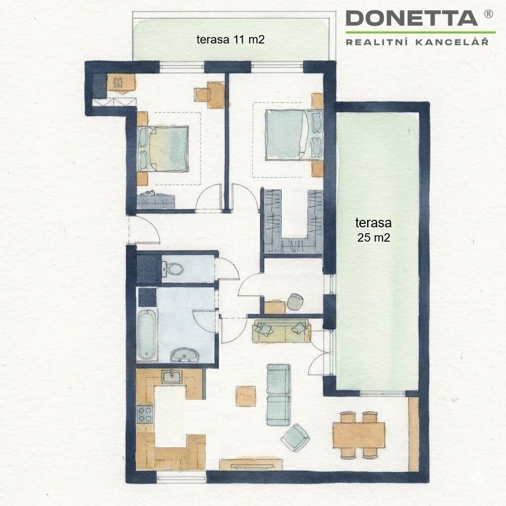 Pronájem byt 3+kk - K Meteoru, Hradec Králové Svobodné Dvory, 85 m² - 5