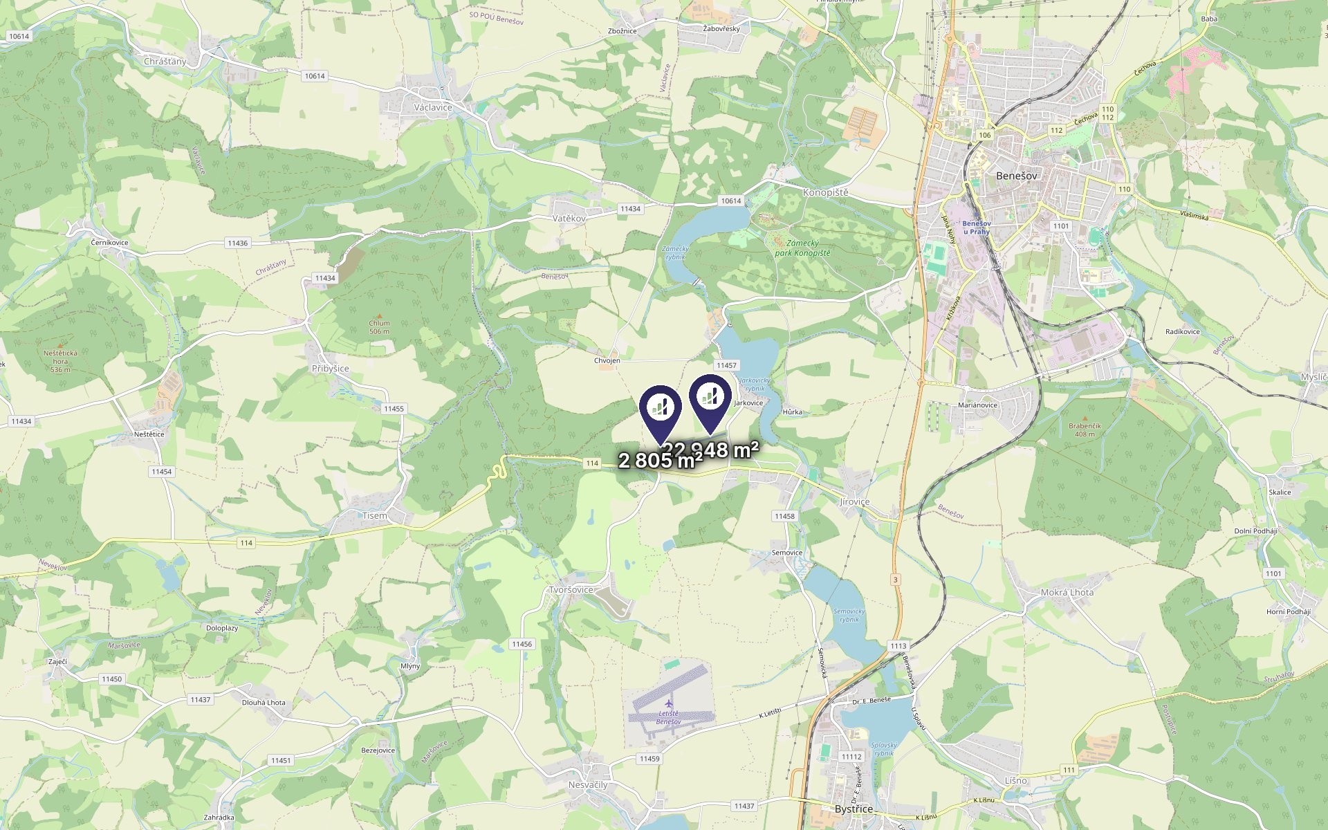 Zemědělský pozemek · 25 753 m² · Bystřice - 3
