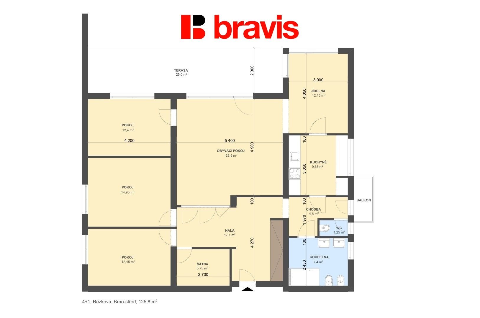 4+1, Rezkova 701, Brno Stránice, 147 m² - 2