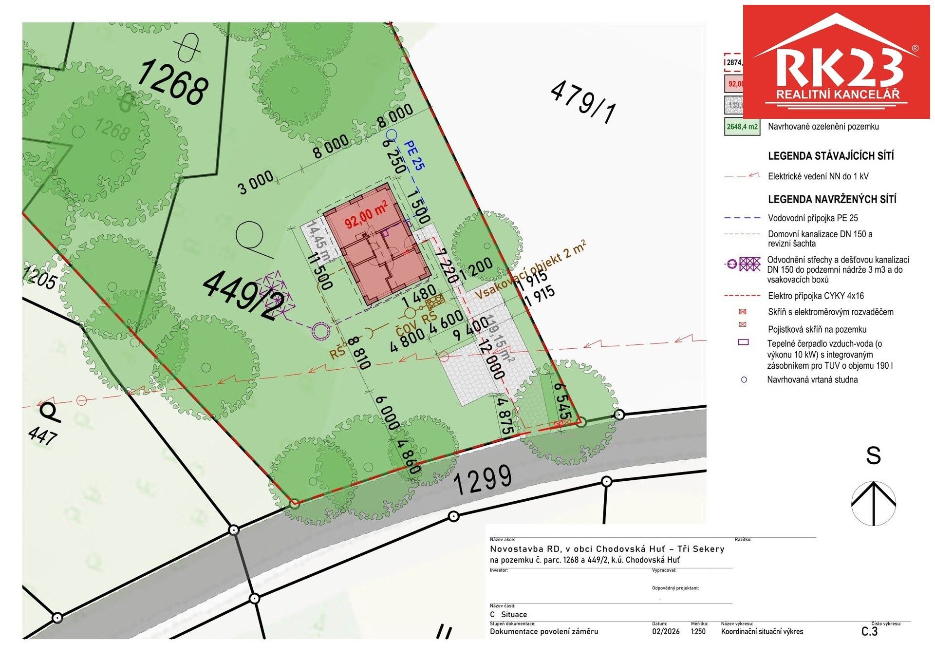 Pozemky pro bydlení, Chodovská Huť, Tři Sekery, 2 874 m² - 2