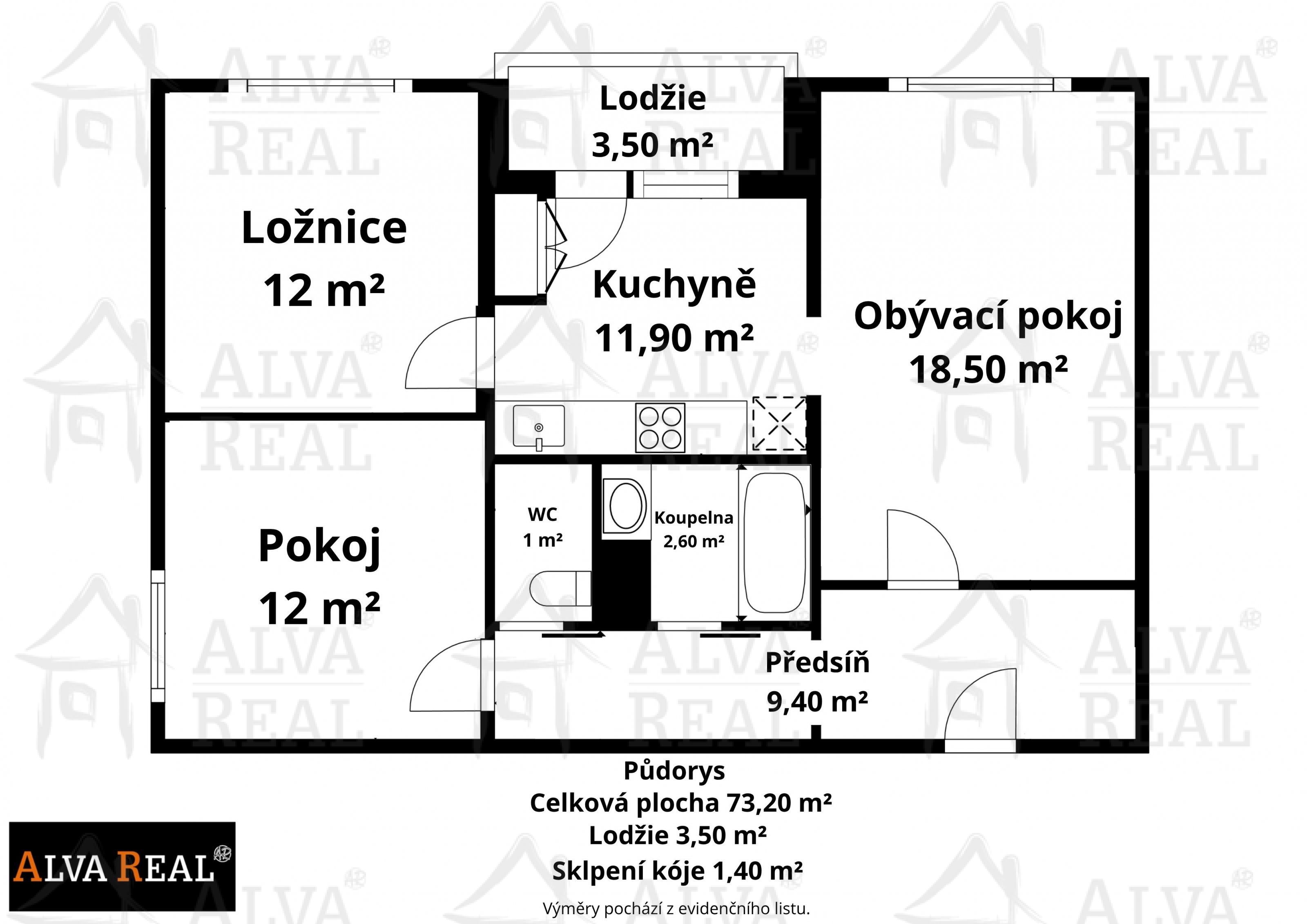3+1, Foltýnova, Brno, 71 m² - 1