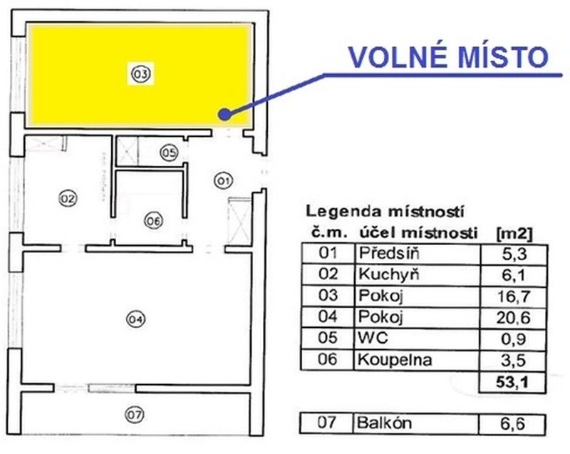 Byt 2+1 · 53 m² · 50°5'46.244"N 14°24'10.022"E - 3