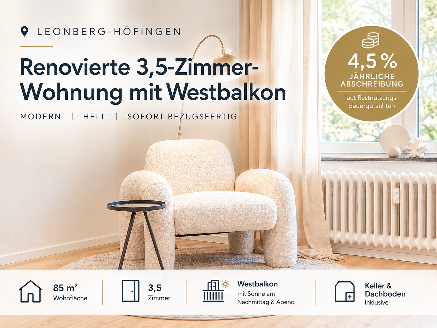3+kk, , Bádensko-Württembersko, 86 m² - 2