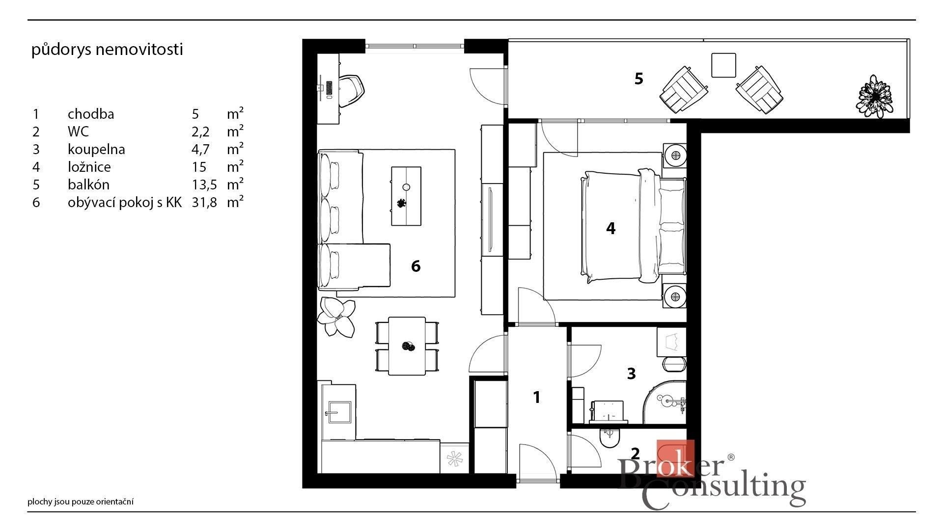 Byt 2+kk · 58 m² · Boženy Vikové-Kunětické, Pardubice - 4
