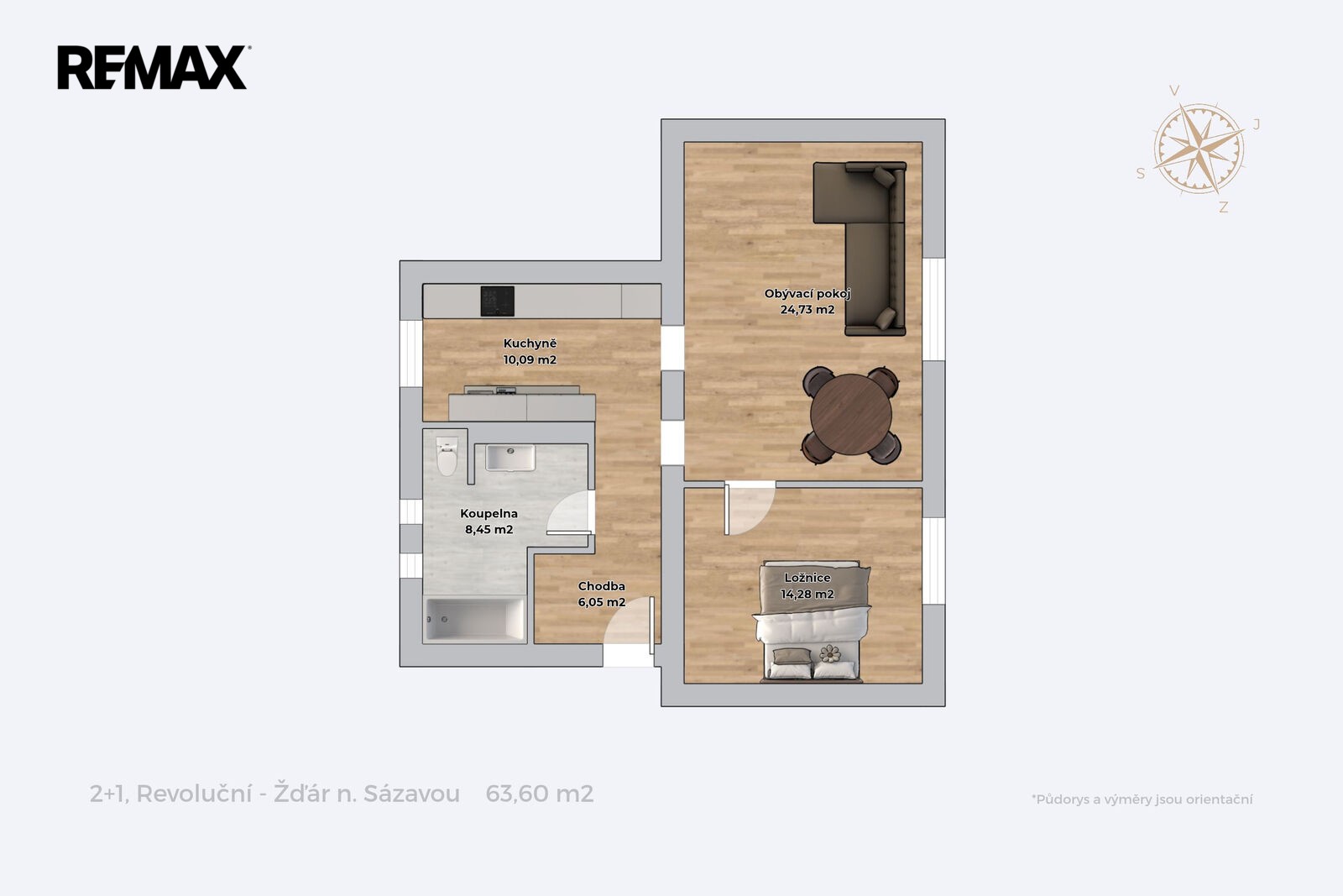 Byt 2+kk · 68 m² · Revoluční 1878, Žďár nad Sázavou 3 - 4