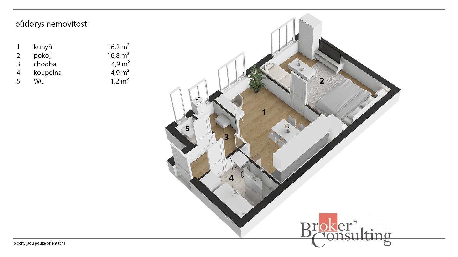 Prodej byt 2+kk - Pospíšilova, Hradec Králové, 44 m²