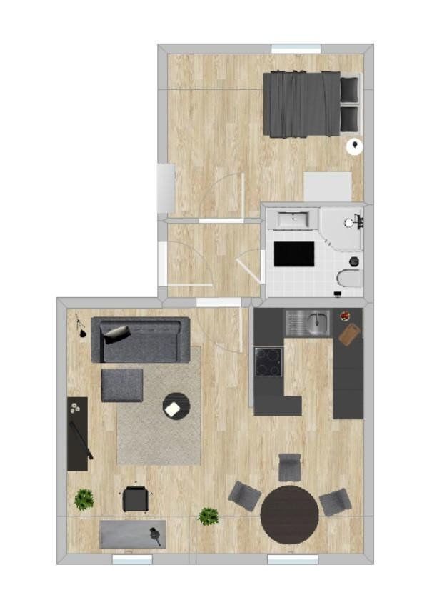 2+1, Kapellenstr. 43, , Severní Porýní-Vestfálsko, 52 m² - 1