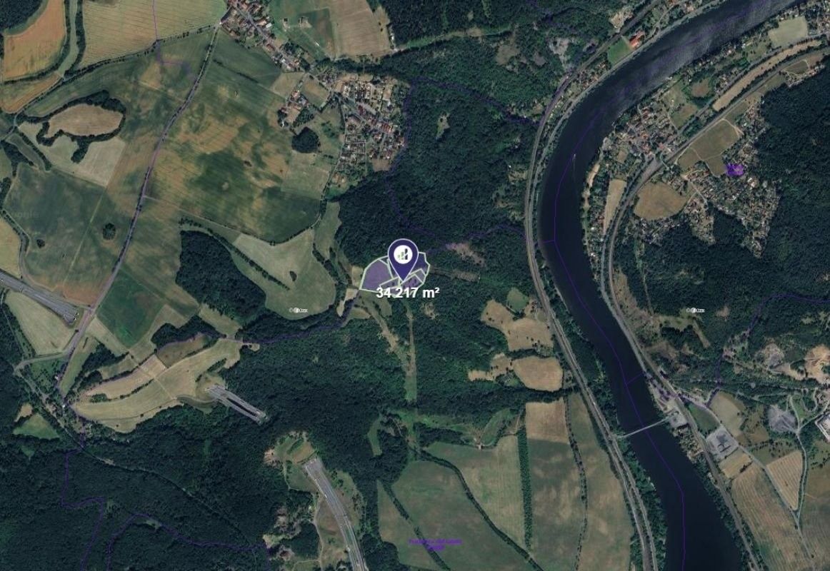 Zemědělské pozemky, Prackovice nad Labem, 34 217 m² - 2