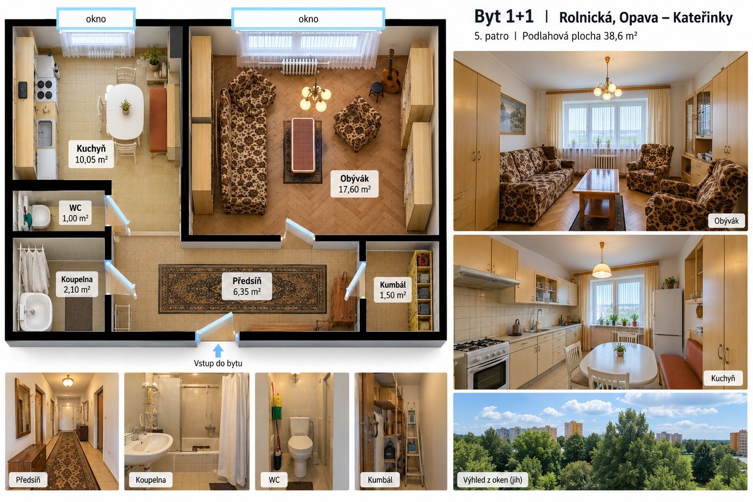 1+1, Rolnická, Opava - Kateřinky u Opavy, Moravskoslezský kraj, 38 m² - 2
