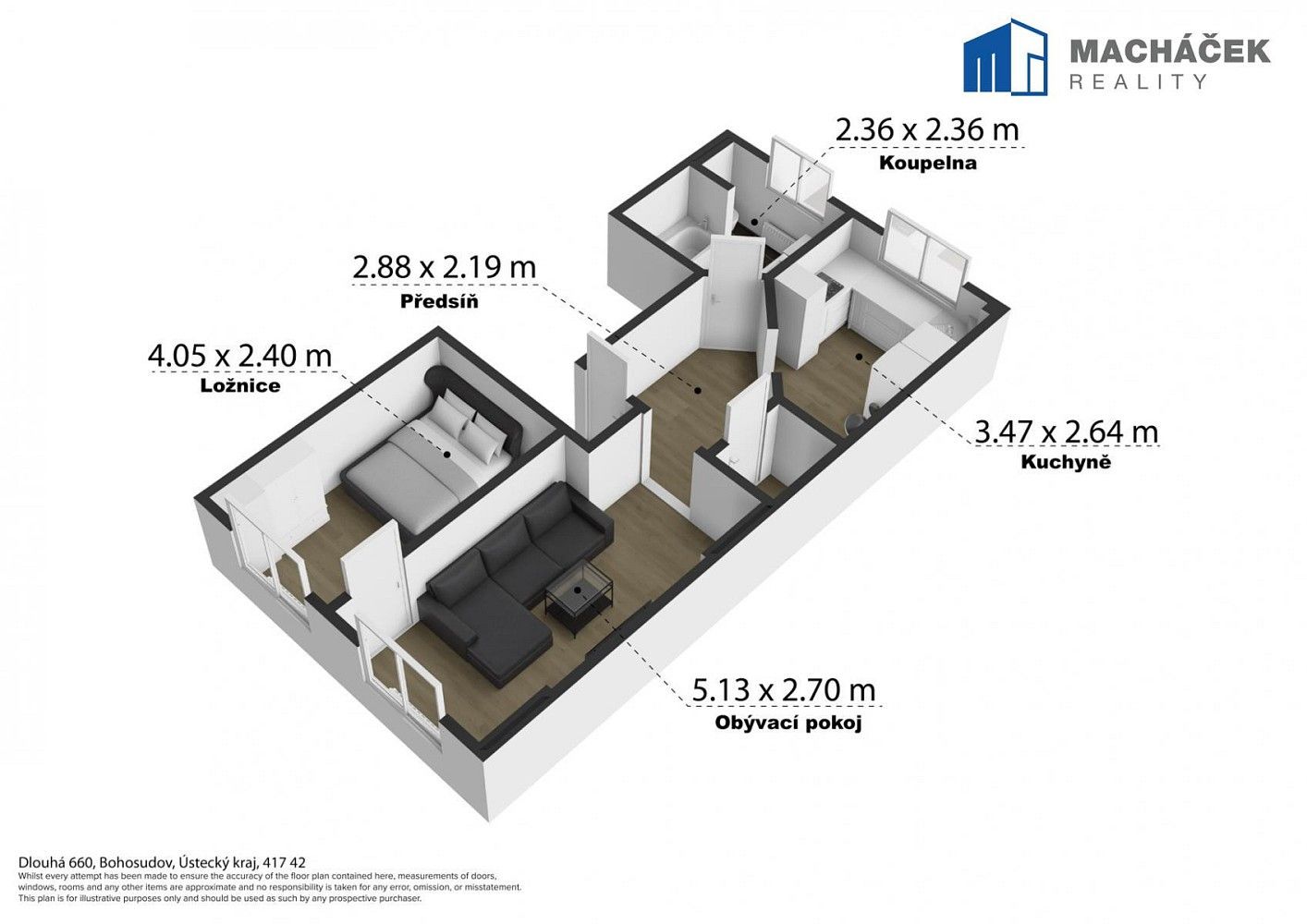Prodej byt 2+1 - Krupka - Bohosudov, okres Teplice, Ústecký kraj, 43 m² - 5