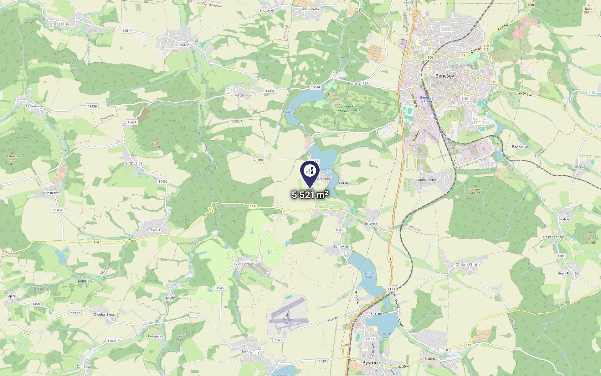 Zemědělský pozemek · 5 521 m² · Bystřice - 3