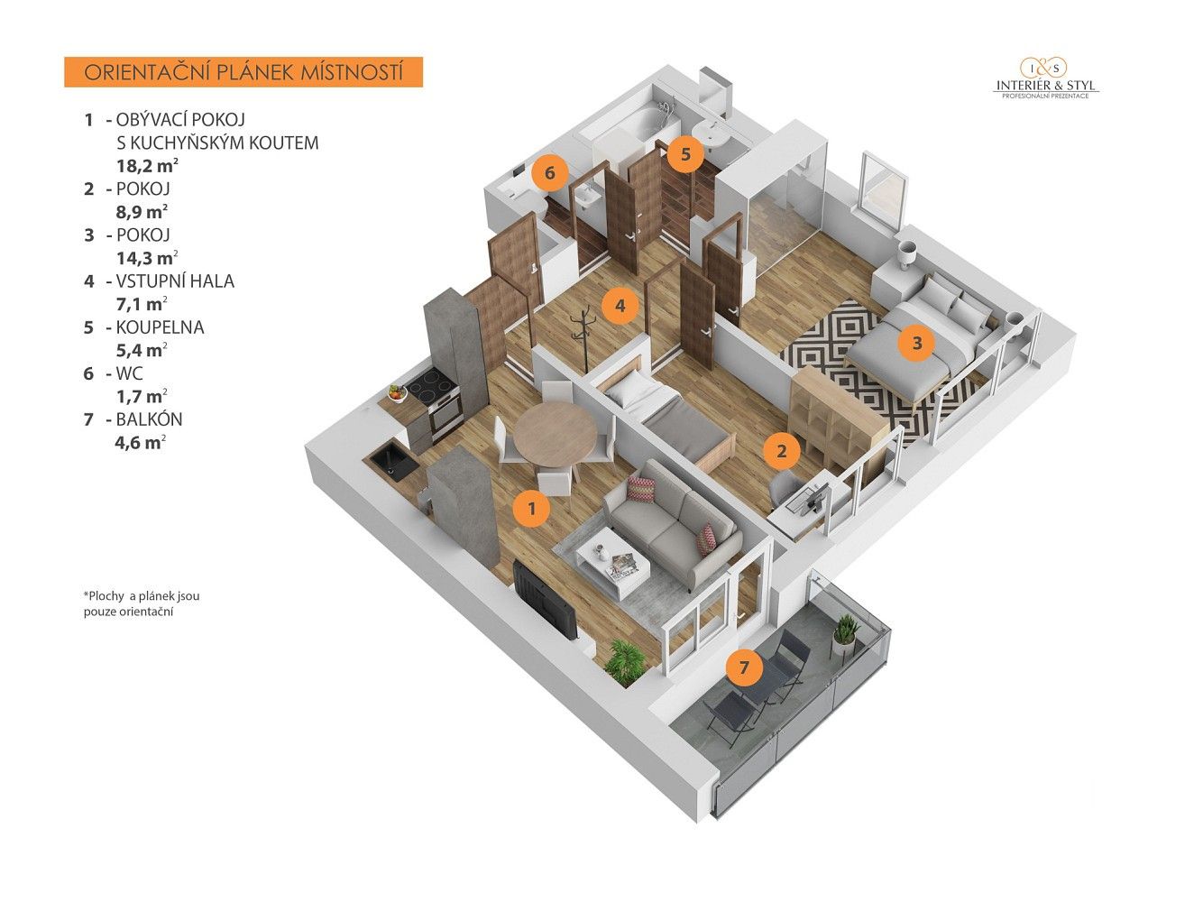 3+kk, Praha 10 - Hostivař, 66 m² - 2