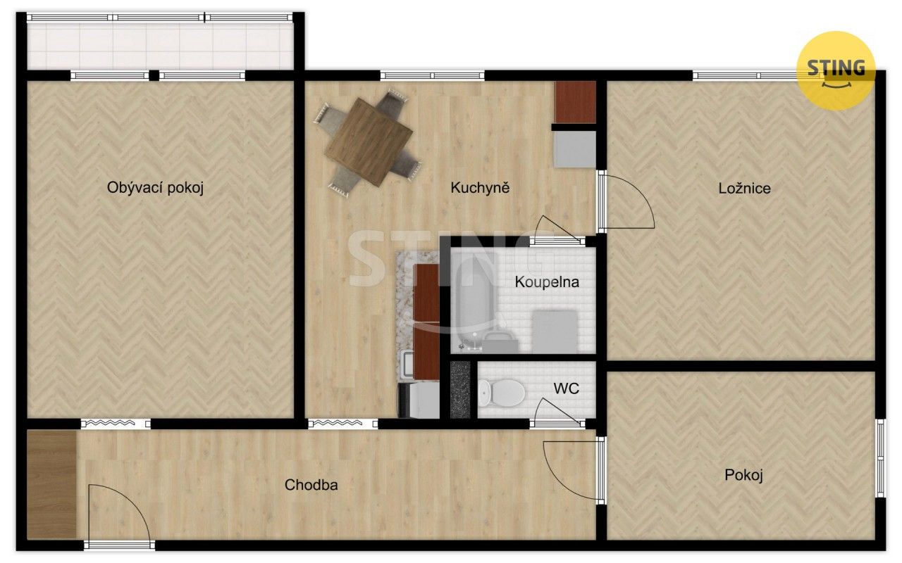 Byt 3+1 · 61 m² · Velká Dlážka, Přerov - 3