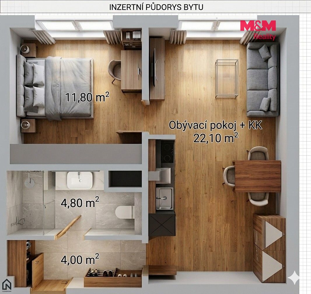 2+kk, Trávník, Česká Třebová, 46 m² - 2